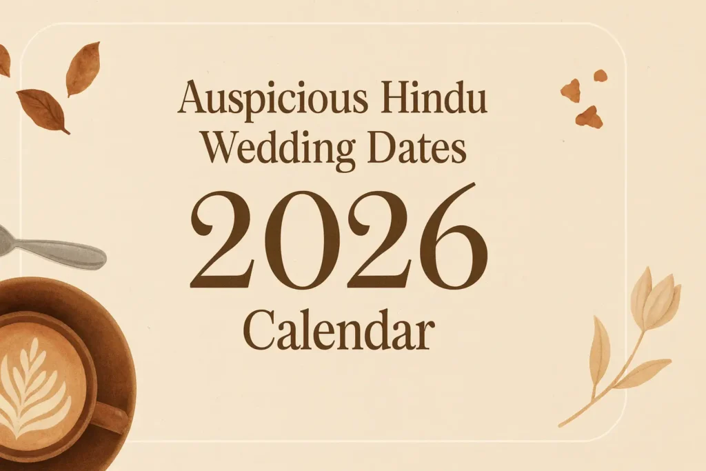 Auspicious Hindu Wedding Dates 2026 Calendar